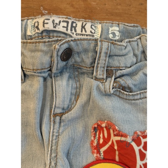 Joe's Jeans Toddler 5T Denim Hippie Woodstock‎ Handmade Reworked - Picture 7 of 11